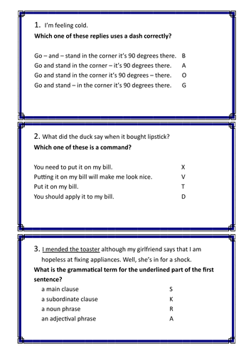 Spag S A Joke 2 The Activity Teaching Resources