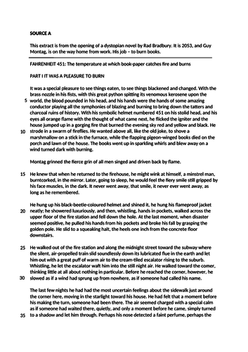 AQA ENGLISH LANGUAGE PAPER 1 Q1-15 FAHRENHEIT 451