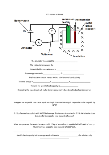 18 Starter Worksheets