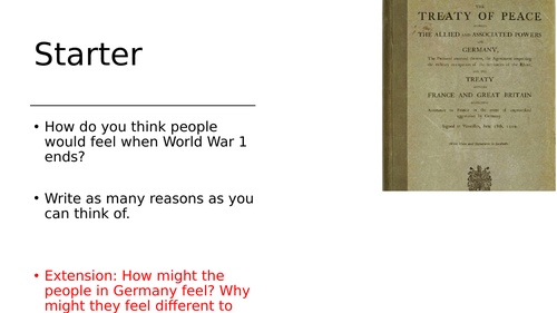 The Treaty of Versailles