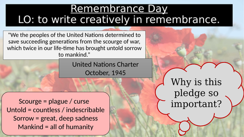 Remembrance Day Poetry - Wound in Time