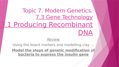 Genetic Modification & Recombinant DNA