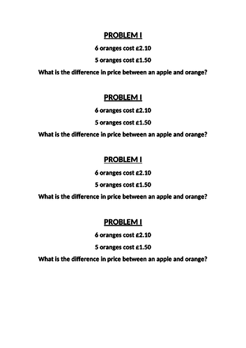 Year 6 Revision -  Maths Reasoning Problems: A Problem a Day and A3 Reasoning Worksheet + Answers