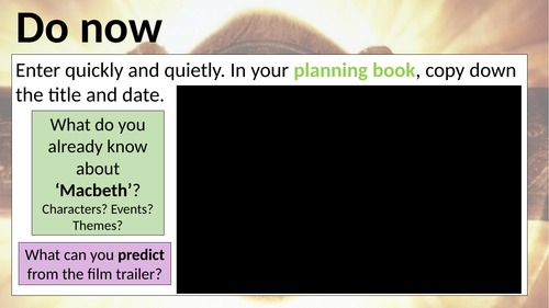 Shakespeare ('Macbeth') - Act One