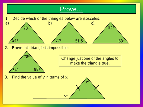 Problem Solve Angles in Triangles