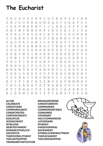 The Eucharist Word Search