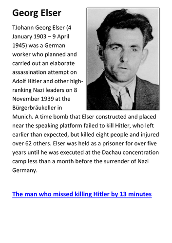 Georg Elser Handout