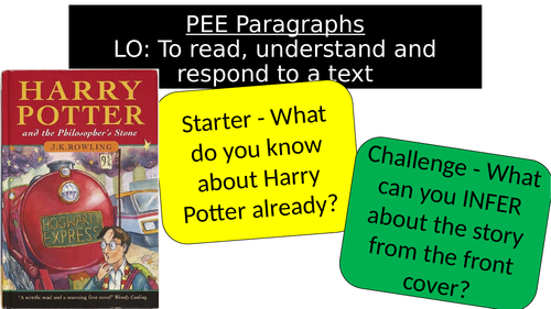 Harry Potter and Introduction to PEE Paragraphs