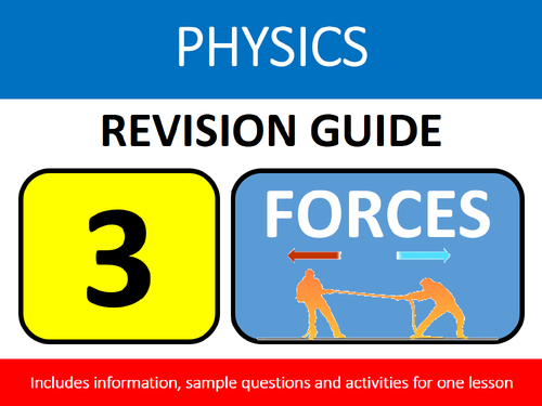 GCSE & KS3 Science Physics Revision Lesson #3: Forces Study Guide & Exam Questions