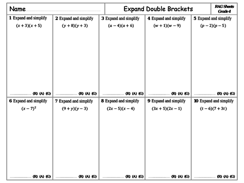 RAG Sheets - Expand Double Brackets