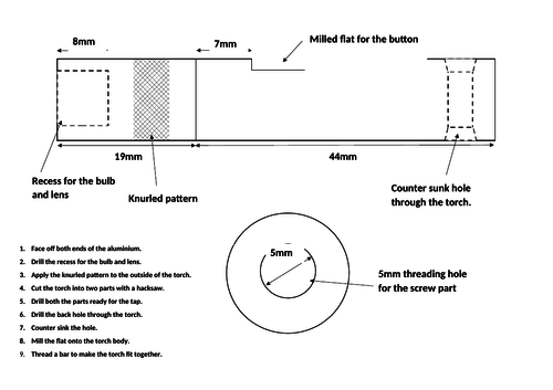 Turned and Milled Torch Instructions