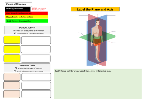 Planes and Axis Learning Mat
