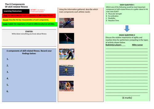 Components of Skill Related Fitness