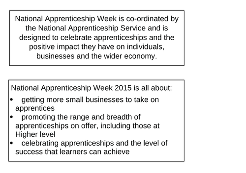 National Apprenticeship Week Display