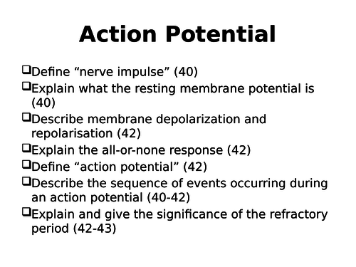 Neurons Action Potential Teaching Resources