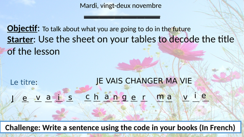 Je vais changer ma vie