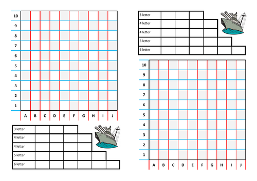 Word classes SPaG  game - Battle ships