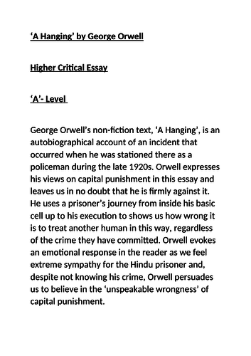 george orwell critical essays pdf