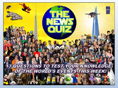 The News Quiz 12th - 19th November 2018 Form Tutor Time Topical Events Settler Starter