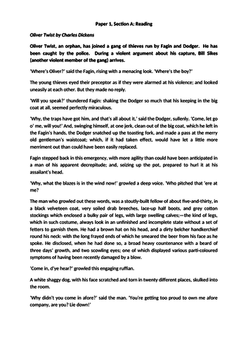 Edexcel English Language Paper 1: Imaginative Reading and Writing