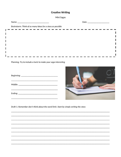 English Creative Writing - Mini Sagas