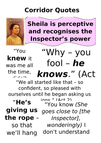 An Inspector Calls Quotation Posters/Revision