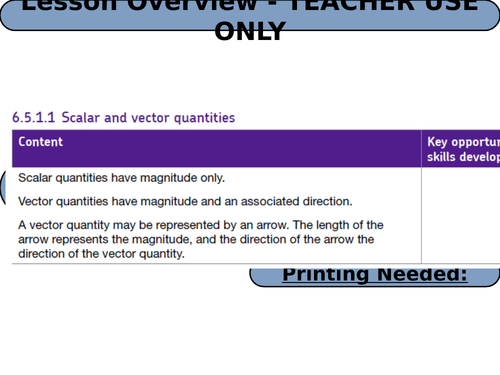 GCSE P5 - Vectors and scalars