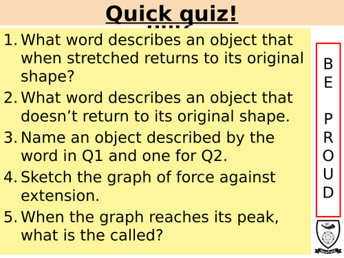 GCSE P5 Hooke's Law required practical