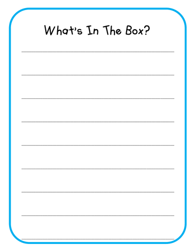 Phonics What's In The Box? Template