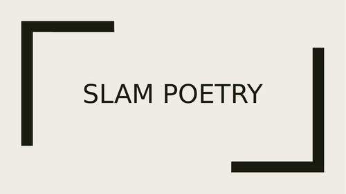 English Slam Poetry