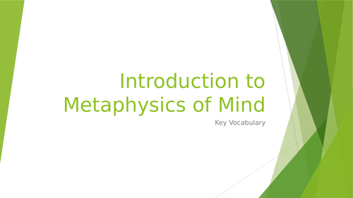 AQA Philosophy Metaphysics of Mind - What is Mind?