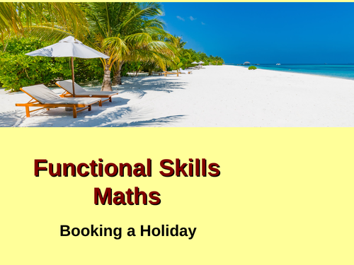 Functional Skills Booking a Holiday task