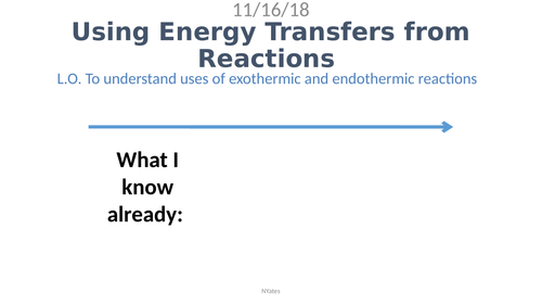 C7.2 Using Energy Transfers from Reactions