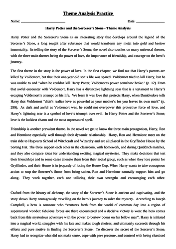 English: Theme Analysis Practice