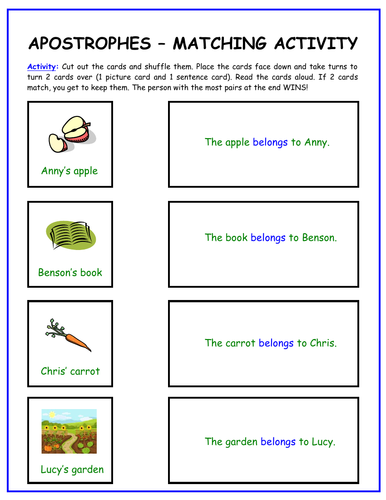 Contractions & Apostrophes - Worksheets & PowerPoints