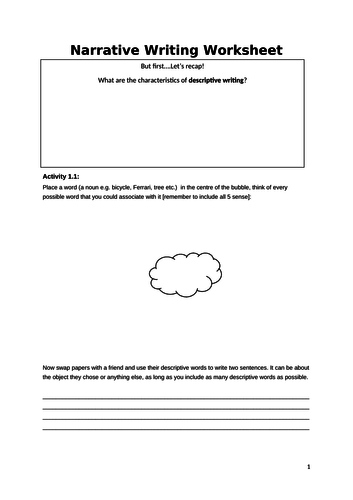 IGCSE English Narrative Writing Practice