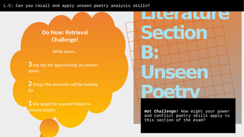 Unseen Poetry Group Work