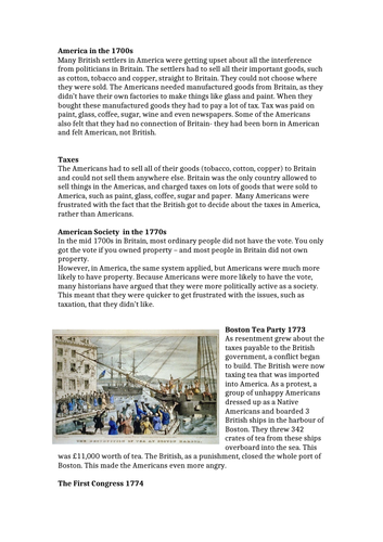 What were the causes of the American Revolution