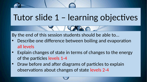 More changes of state AQA Activate 5.1.5 KS3 Year 7 whole lesson - non specialist friendly