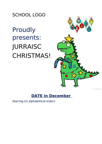 Nativity play - Jurassic Christmas! - a light-hearted comedy