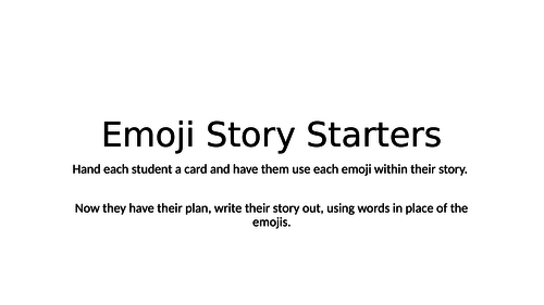 Emoji Story Starters