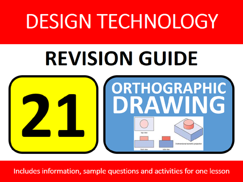 GCSE Design Resistant Materials Revision Lesson #21: Orthographic Drawing Study Guide