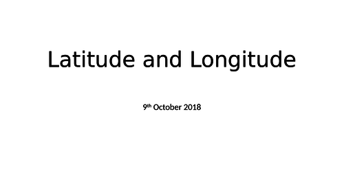 latitude and longitude powerpoint