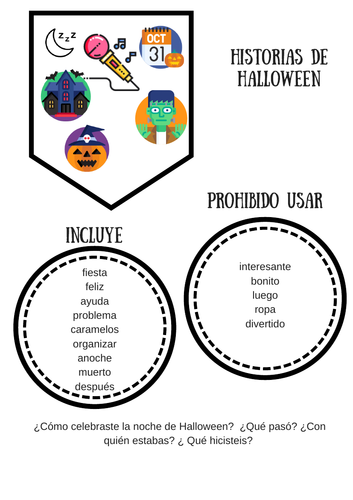 Halloween . Escritura creativa. Creative writing