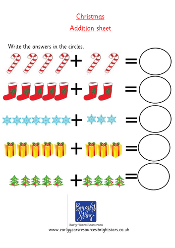 Christmas themed addition to 10 | Teaching Resources