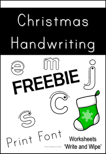 Christmas Handwriting Freebie