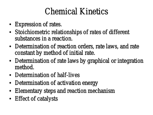 Chemical Kinetics IB/ A Level Chemistry Complete Lesson /Chapter Notes