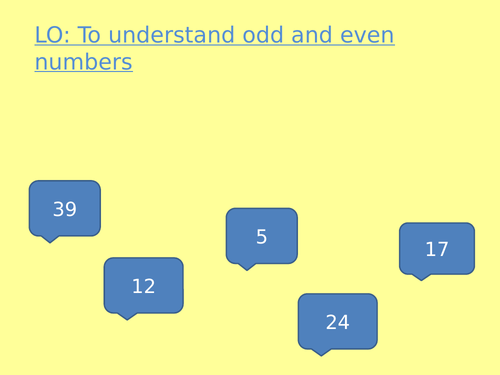 Year 1 Maths PowerPoint Odd and Even Numbers