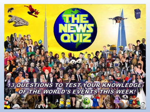 The News Quiz 19th - 26th November 2018 Form Tutor Time Topical Events Settler Starter