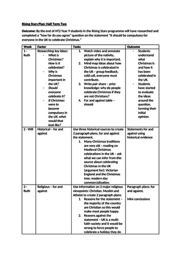 KS3 Humanities Work Booklet: Evaluation Skills (Christmas Theme)